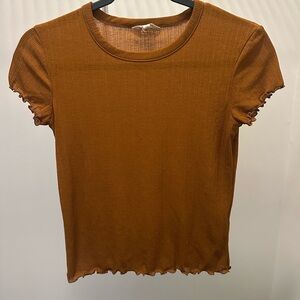 Madewell Women's Burnt Orange Short Sleeve Top